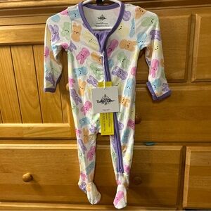 Belle Cher Easter Peeps Girls (or Boys) Bamboo Romper/Pajamas Size 0-3 Month NEW